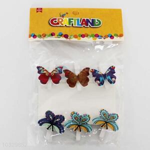 Butterfly shaped wooden clips crafts picture holder