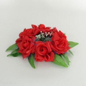 Best inexpensive red flower garland with green leaves