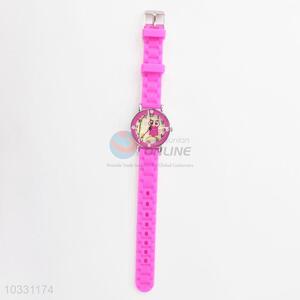 High Quality Pink Womens Watch with Silicone Strap