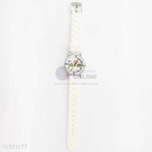 Top Selling Womens Watch with Silicone Strap,White