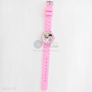 Hot Sale Lovely Womens Watch with Silicone Strap,Pink