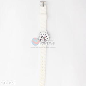 Most Popular Womens Watch with Silicone Strap,White