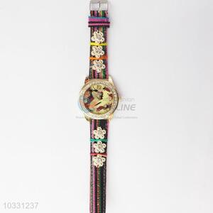 Cute Design Women Weave Strap Wrist Watch