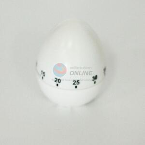 White Plastic Egg Design Kitchen Timer
