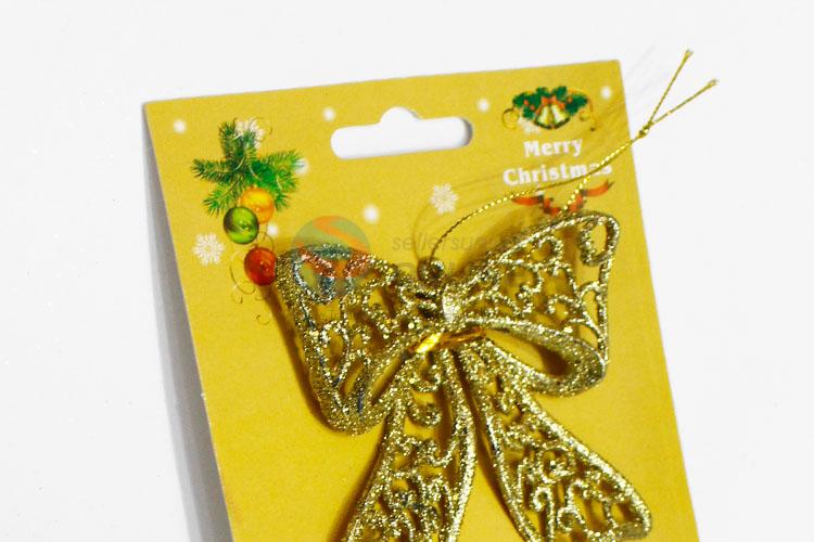 Christmas Decorations Gold Bowknot With Good Quality