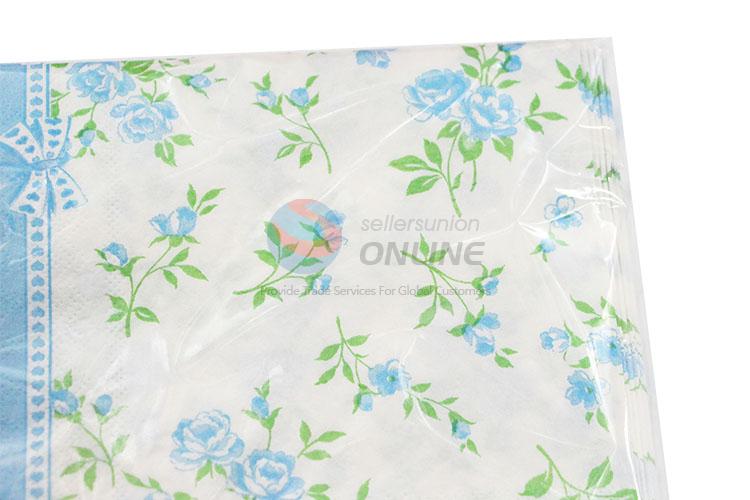 Popular Small Flower Printed Square Paper Towel for Sale