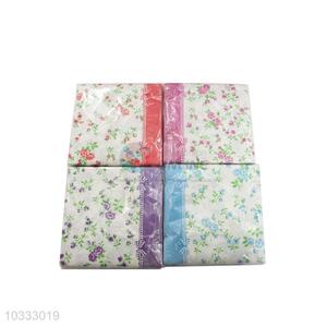 Popular Small Flower Printed Square Paper Towel for Sale