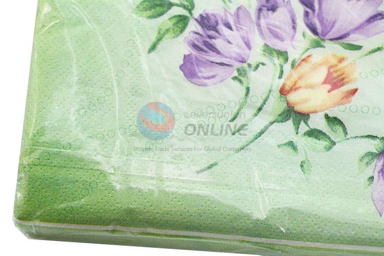 Factory Direct Flower Printed Square Paper Towel for Sale