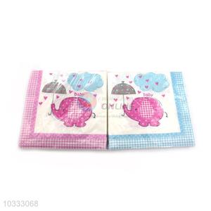 Cute Cartoon Elephant Printed Square Paper Towel for Sale