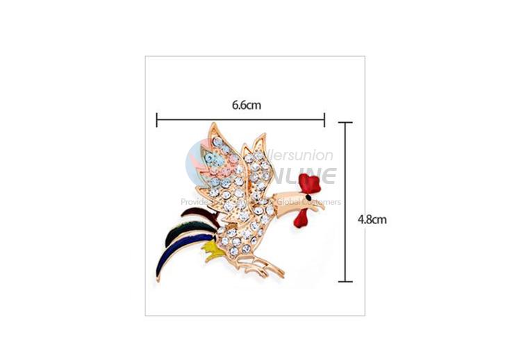 Factory supply delicate rooster brooch