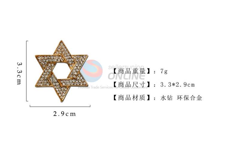 New arrival delicate style six-pointed starbrooch