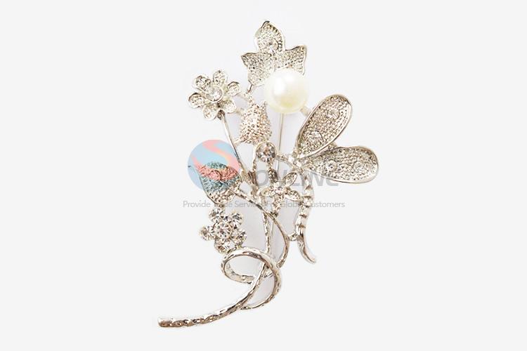 Delicate design new arrival plum blosso pearl brooch