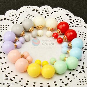 Delicate design good quality colorful pearl earrings