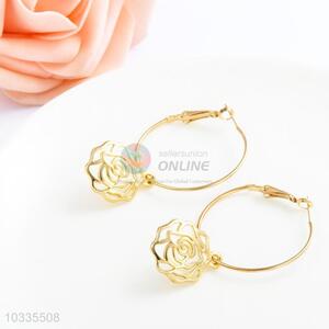 Popular design low price camellia earrings