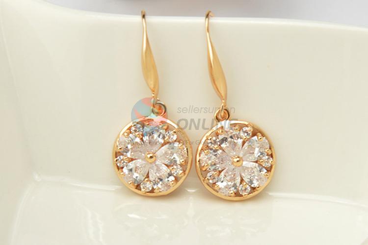 Lovely design popular top-grade zircon earrings