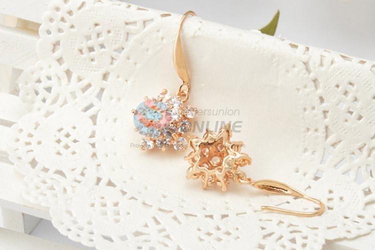 Nice classic cheap flower zircon earrings