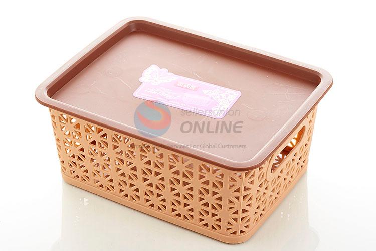 Best Price Plastic Storage Basket With Cover