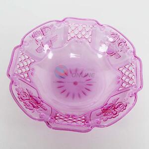 Custom purple plastic fruit plate,22.5*5cm