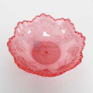 Red color flower plate for fruit,23*6cm