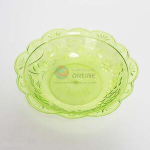 Green flower printing plastic plate,23*5.5cm