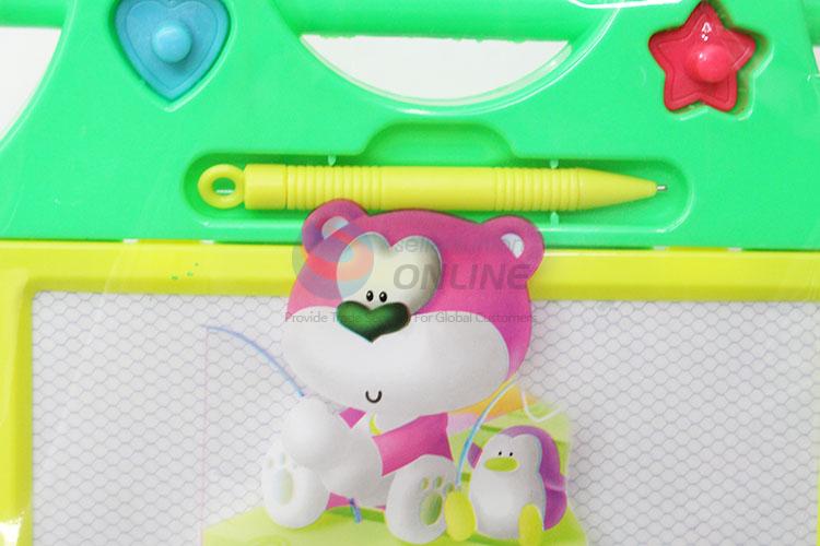 Educational kids toy intelligence plastic cloth rack shape magnetic drawing board