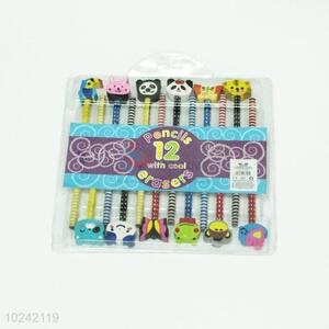 Colorful animal pattern children pencil_12 pcs