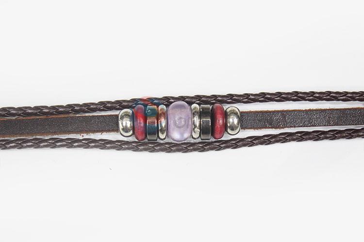 Bottom Price Bohemia Rope Chain Leather Bracelet