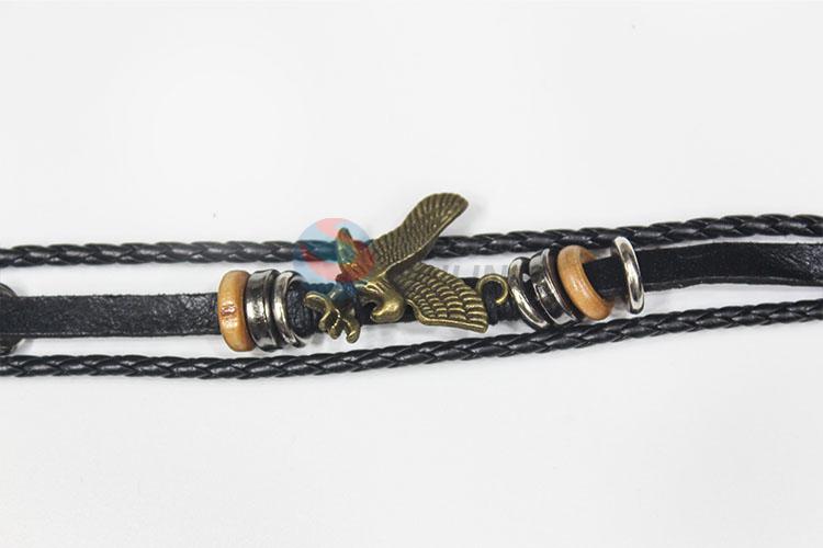Promotional Wholesale Bohemia Rope Chain Leather Bracelet