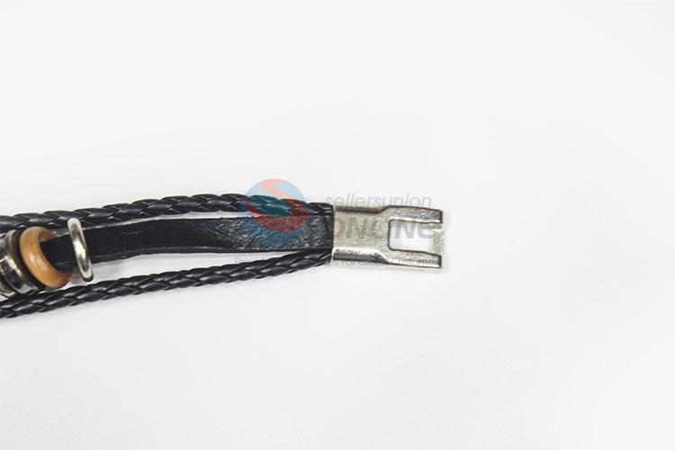 Promotional Wholesale Bohemia Rope Chain Leather Bracelet
