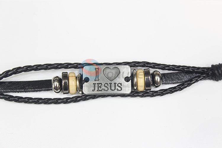 Utility and Durable Retro Leather Woven Charm Bracelet