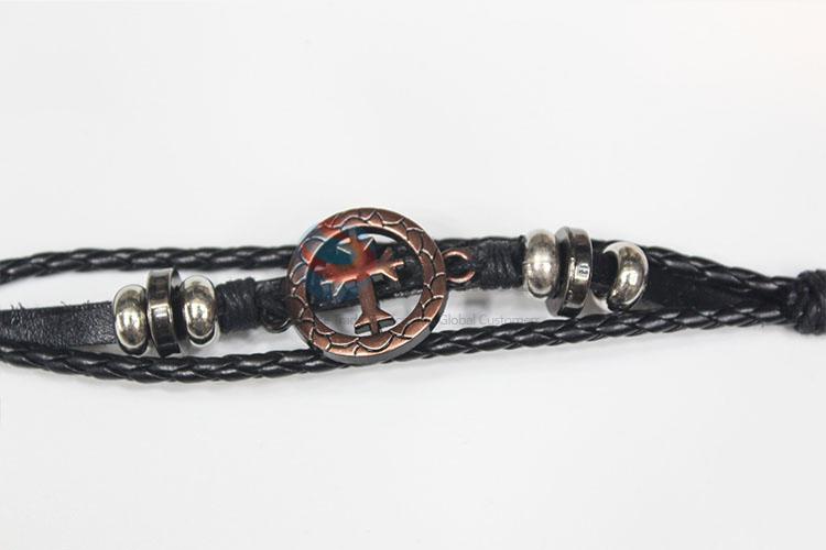 Hot New Products Retro Leather Woven Charm Bracelet