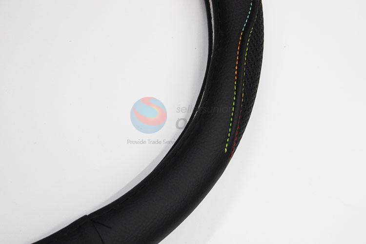 Soft safety durable pu steering wheel cover for car