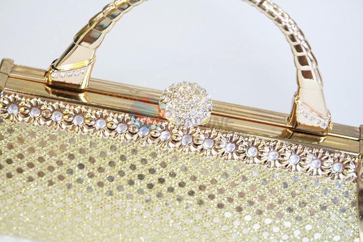 Bridal metal crystal clutch evening party bags