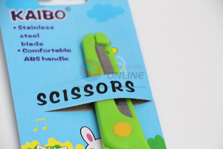 Customized green safety scissors