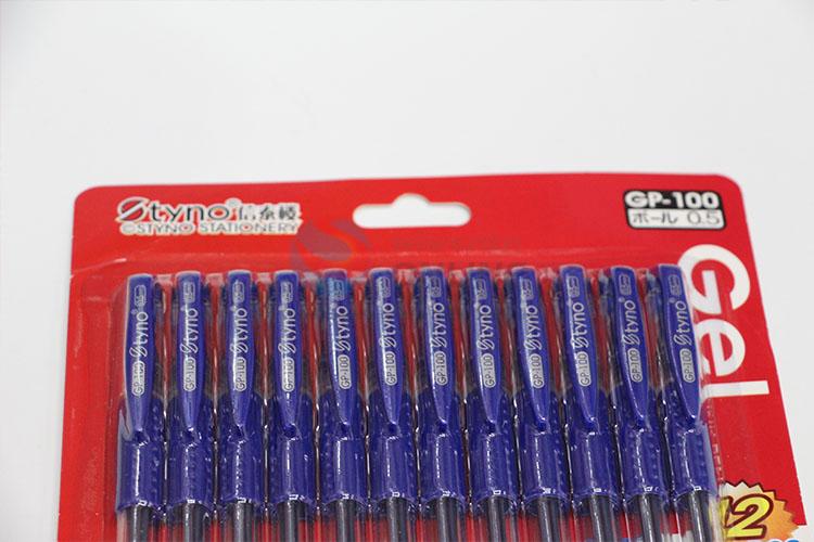 Factory price black gel pen for office