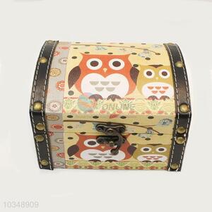 Good sale canvas handicraft boxes_3 pcs with owl pattern