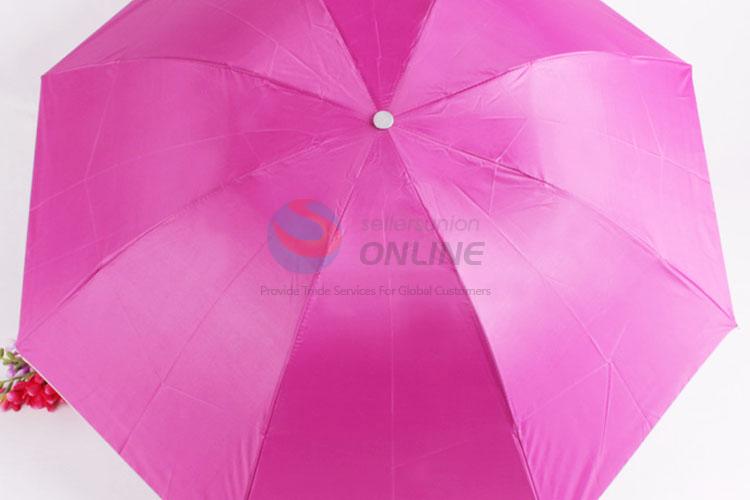 Six Colors Folding Umbrella Rain Or Shine Solid Color Umbrella
