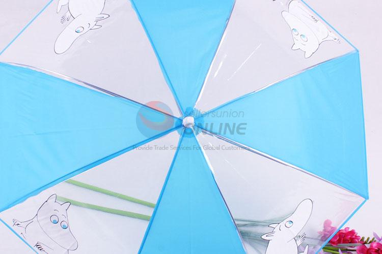 Transparent Umbrella Blue and White Color PVC Umbrella