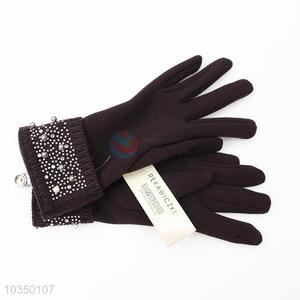 Recent design hot selling women winter warm gloves