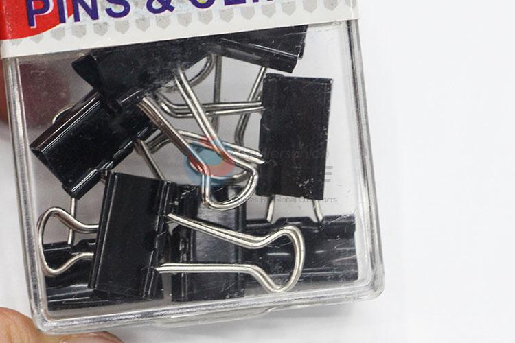 Very Popular Office Stationery 7pcs Black Binder Clips