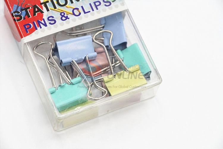 Best Popular Office Learning Supplies Colorful 7pcs Binder Clips Paper Clip