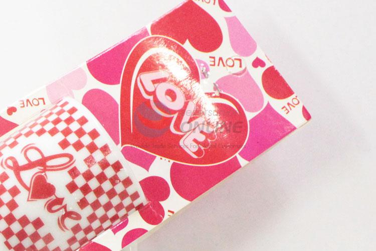 Red cheap top quality love pattern ceramic cup