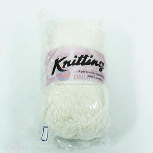 Fancy rayon white yarn for DIY hand knitting ball