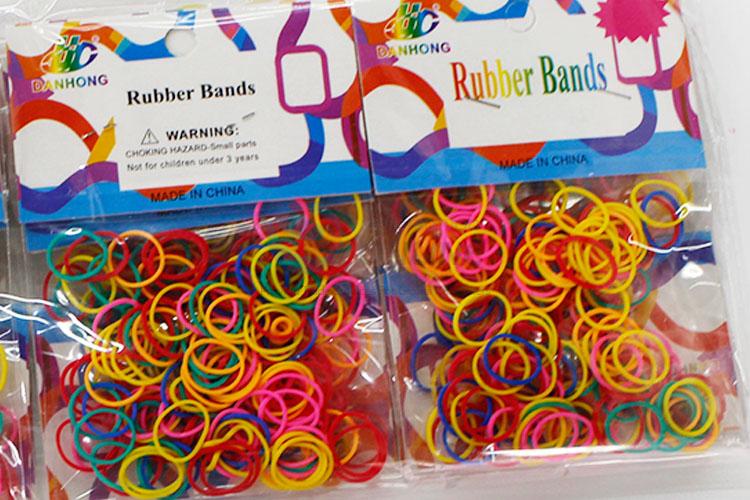 Best Selling Multicolor Elastic Rubber Bands Durable Hair Circle Ring