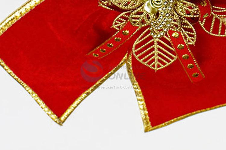 Oem Custom Christmas Bowknot Decorations With Good Quality