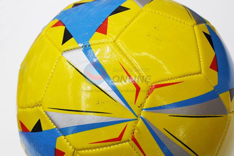 New Fashion Yellow PVC Soccer Football for Training Game with Rubber Bladder