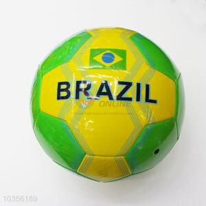 Brazil PVC Training Game Soccer Football with Rubber Bladder