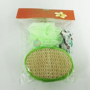 3PC Jute Shower Cap Bath Ball Bathroom Sets