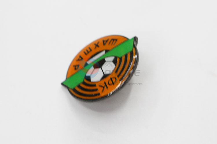 Zinc-alloy Round Football Lapel Pin/Emblem/Badge