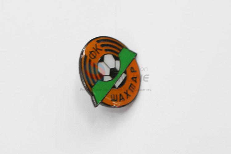 Zinc-alloy Round Football Lapel Pin/Emblem/Badge